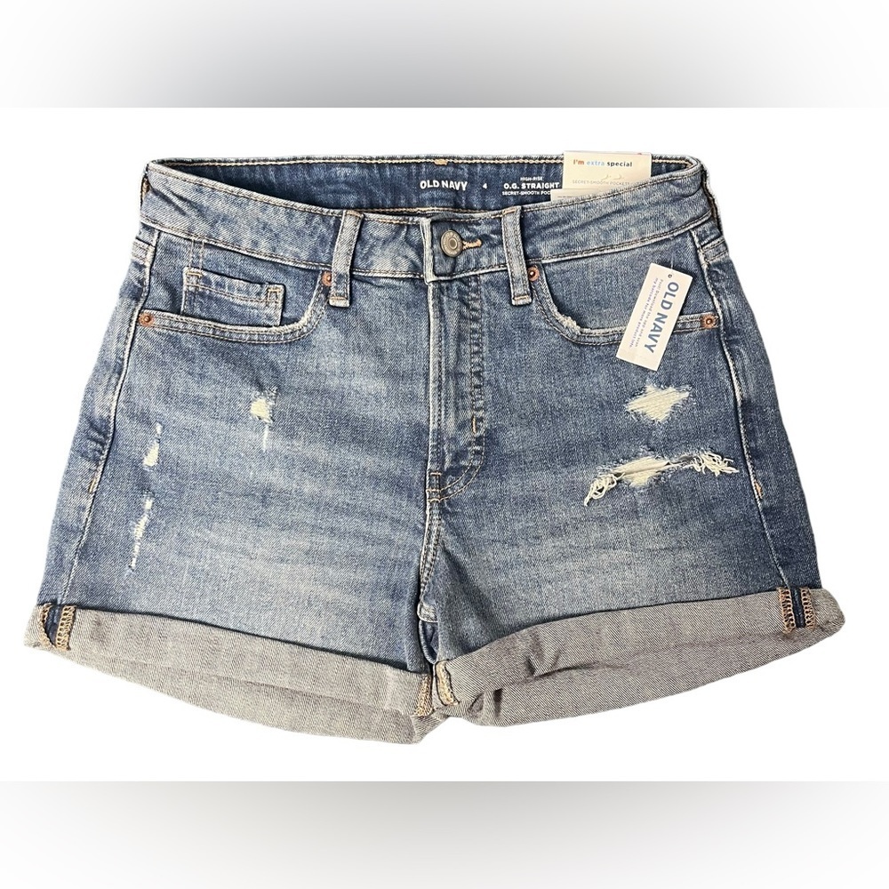 NWT OLD NAVY O.G STRAIGHT HIGH RISE DENIM JEAN SHORTS